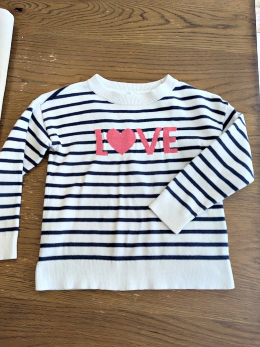 Gap Girls Small Striped LOVE Sweater